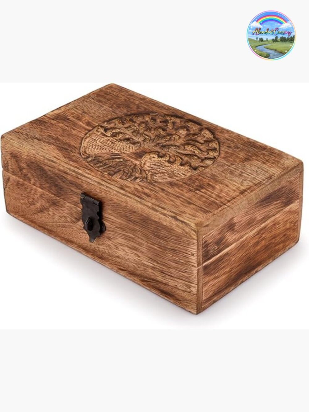 Handmade Mango Wood Tree of Life Jewelry Box with Engraving